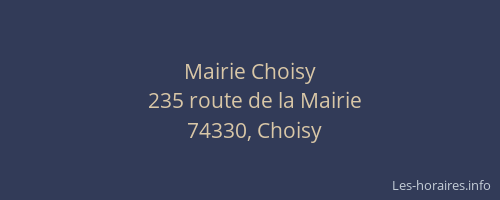 Mairie Choisy