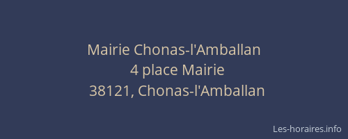 Mairie Chonas-l'Amballan