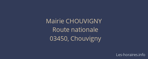Mairie CHOUVIGNY