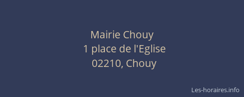 Mairie Chouy