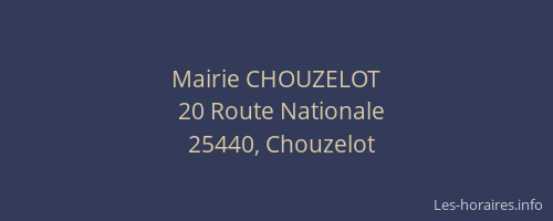 Mairie CHOUZELOT