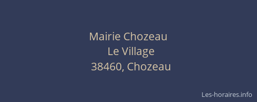 Mairie Chozeau