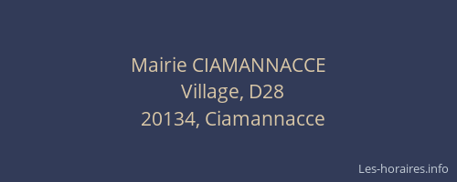 Mairie CIAMANNACCE