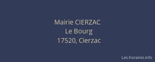 Mairie CIERZAC
