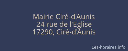 Mairie Ciré-d'Aunis