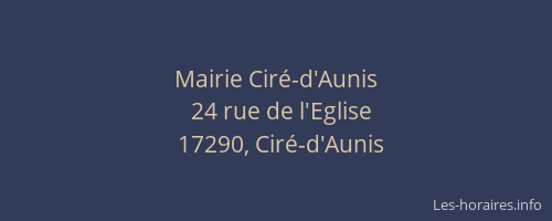 Mairie Cir&eacute;-d'Aunis