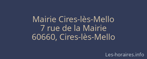 Mairie Cires-lès-Mello