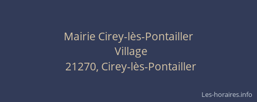 Mairie Cirey-lès-Pontailler