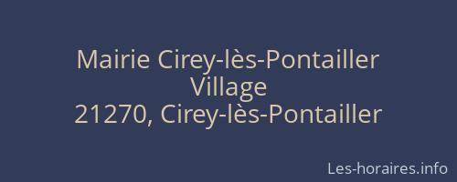 Mairie Cirey-lès-Pontailler