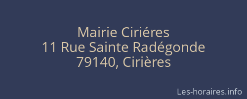 Mairie Ciriéres