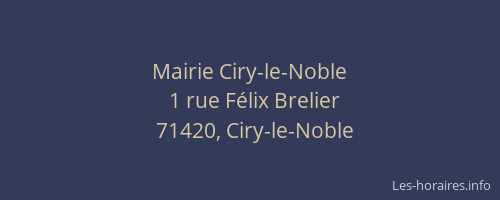 Mairie Ciry-le-Noble