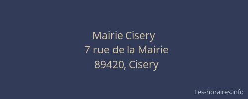 Mairie Cisery