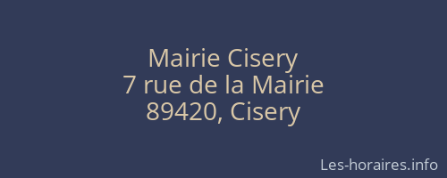 Mairie Cisery