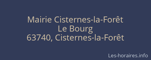Mairie Cisternes-la-Forêt