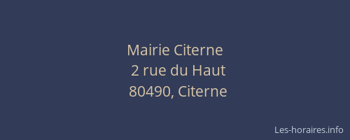 Mairie Citerne