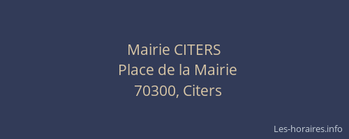 Mairie CITERS