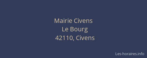 Mairie Civens