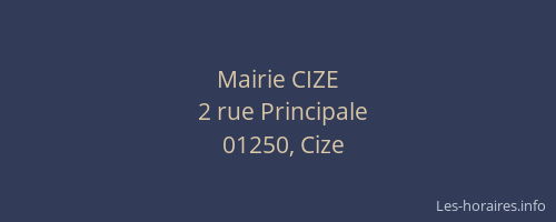 Mairie CIZE