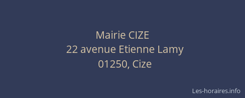 Mairie CIZE