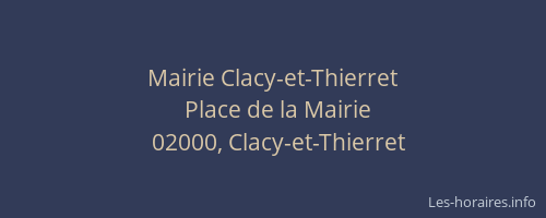 Mairie Clacy-et-Thierret