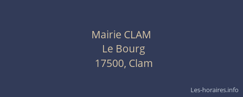 Mairie CLAM