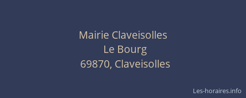 Mairie Claveisolles