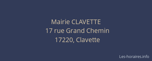 Mairie CLAVETTE