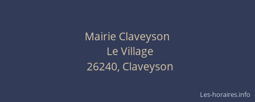 Mairie Claveyson