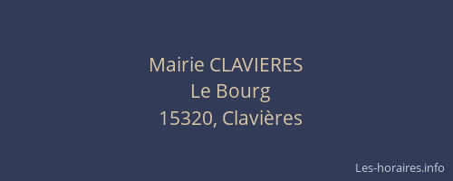 Mairie CLAVIERES