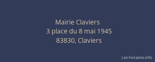 Mairie Claviers