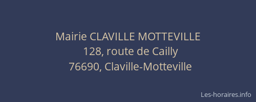 Mairie CLAVILLE MOTTEVILLE