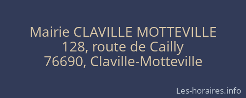 Mairie CLAVILLE MOTTEVILLE