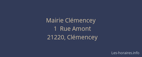 Mairie Cl&eacute;mencey
