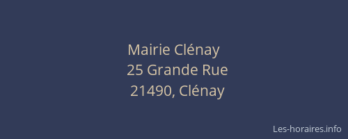 Mairie Cl&eacute;nay