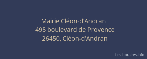 Mairie Cl&eacute;on-d'Andran