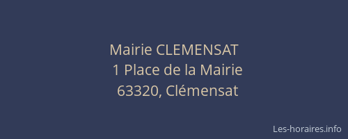 Mairie CLEMENSAT