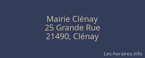Mairie Clénay