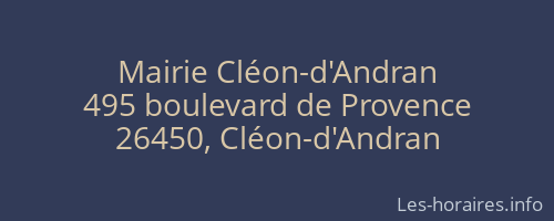 Mairie Cléon-d'Andran