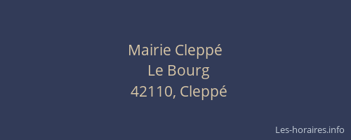 Mairie Cleppé