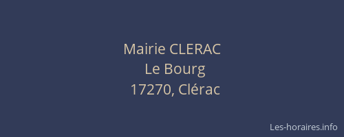 Mairie CLERAC