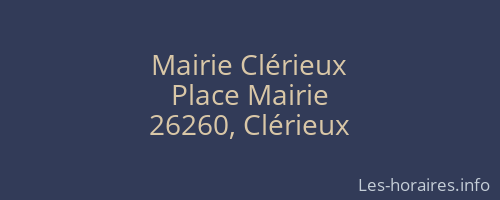 Mairie Clérieux