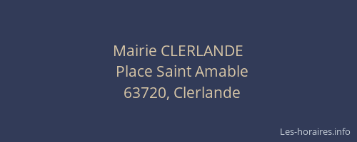 Mairie CLERLANDE