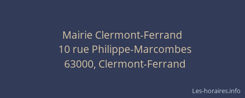 Mairie Clermont-Ferrand