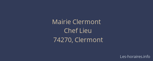 Mairie Clermont
