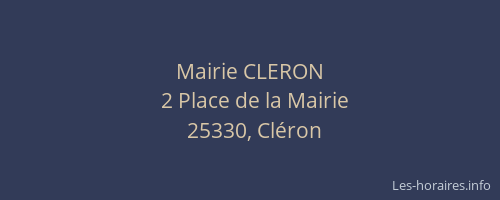 Mairie CLERON