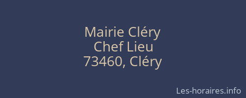 Mairie Cléry