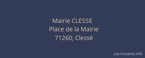 Mairie CLESSE