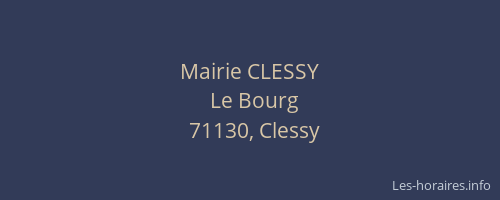 Mairie CLESSY