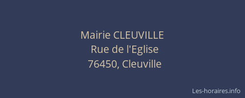 Mairie CLEUVILLE