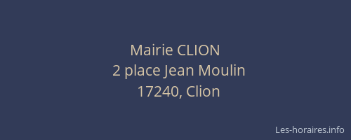 Mairie CLION